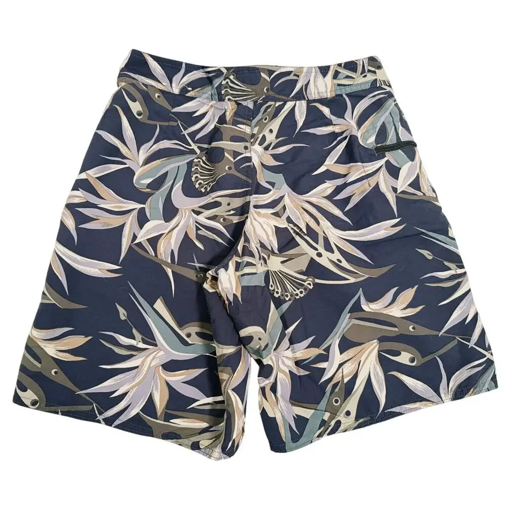 Patagonia Mens Wavefarer Board Shorts Size 28 Tropical Bird Floral Surf Swim